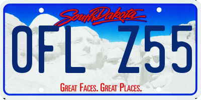 SD license plate 0FLZ55