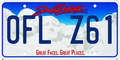 SD license plate 0FLZ61