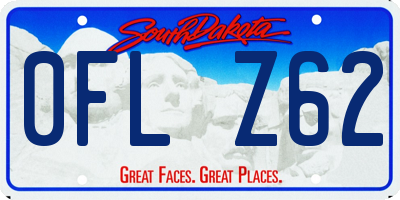 SD license plate 0FLZ62