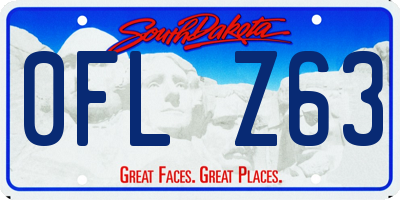 SD license plate 0FLZ63