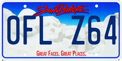 SD license plate 0FLZ64