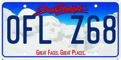 SD license plate 0FLZ68