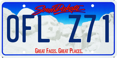 SD license plate 0FLZ71