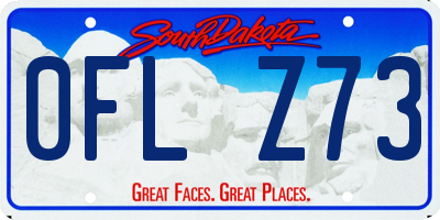 SD license plate 0FLZ73