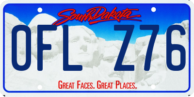SD license plate 0FLZ76