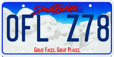 SD license plate 0FLZ78