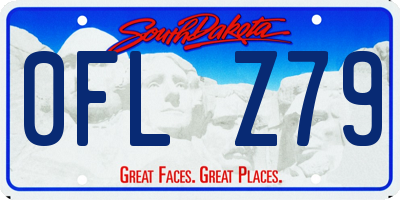 SD license plate 0FLZ79