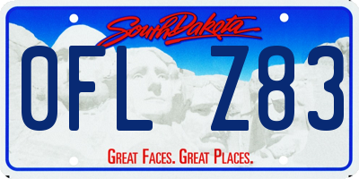 SD license plate 0FLZ83