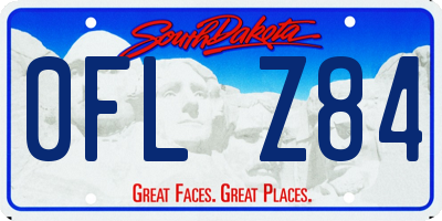 SD license plate 0FLZ84