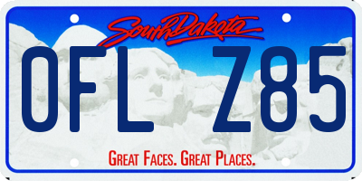 SD license plate 0FLZ85