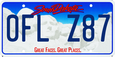 SD license plate 0FLZ87
