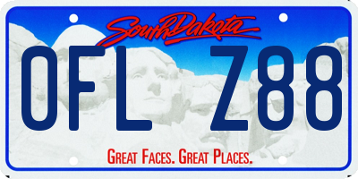 SD license plate 0FLZ88