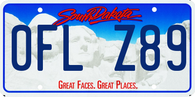 SD license plate 0FLZ89