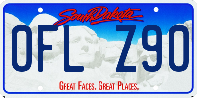 SD license plate 0FLZ90