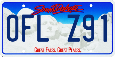 SD license plate 0FLZ91