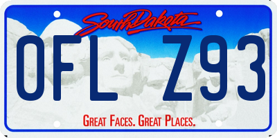 SD license plate 0FLZ93
