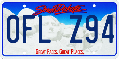 SD license plate 0FLZ94