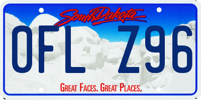SD license plate 0FLZ96