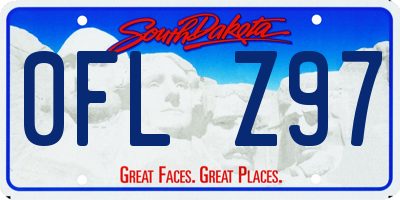 SD license plate 0FLZ97
