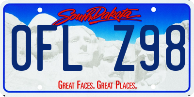 SD license plate 0FLZ98