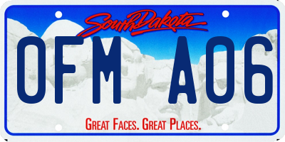 SD license plate 0FMA06