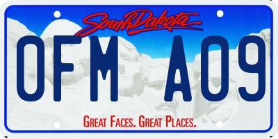 SD license plate 0FMA09