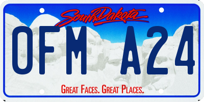 SD license plate 0FMA24