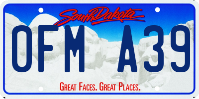 SD license plate 0FMA39