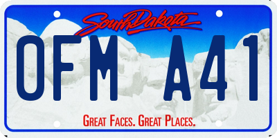 SD license plate 0FMA41