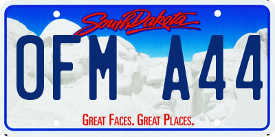 SD license plate 0FMA44