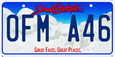 SD license plate 0FMA46