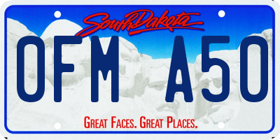 SD license plate 0FMA50