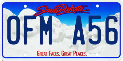 SD license plate 0FMA56