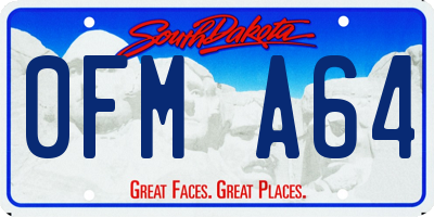 SD license plate 0FMA64
