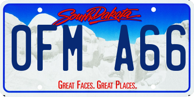 SD license plate 0FMA66