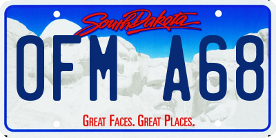 SD license plate 0FMA68