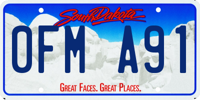 SD license plate 0FMA91