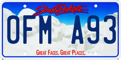 SD license plate 0FMA93