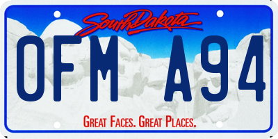 SD license plate 0FMA94
