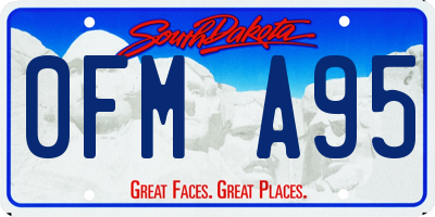 SD license plate 0FMA95
