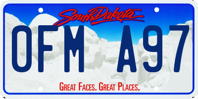 SD license plate 0FMA97