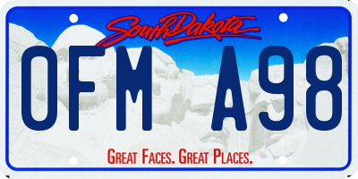 SD license plate 0FMA98