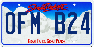 SD license plate 0FMB24