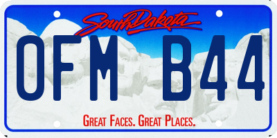 SD license plate 0FMB44