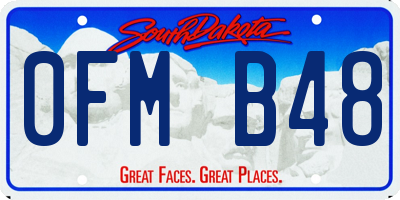 SD license plate 0FMB48