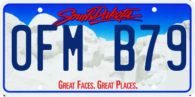 SD license plate 0FMB79