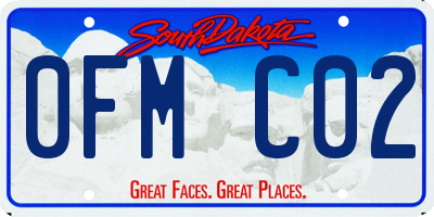 SD license plate 0FMC02