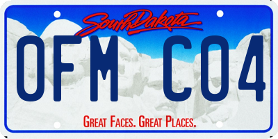 SD license plate 0FMC04