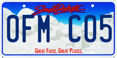 SD license plate 0FMC05