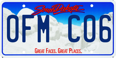 SD license plate 0FMC06